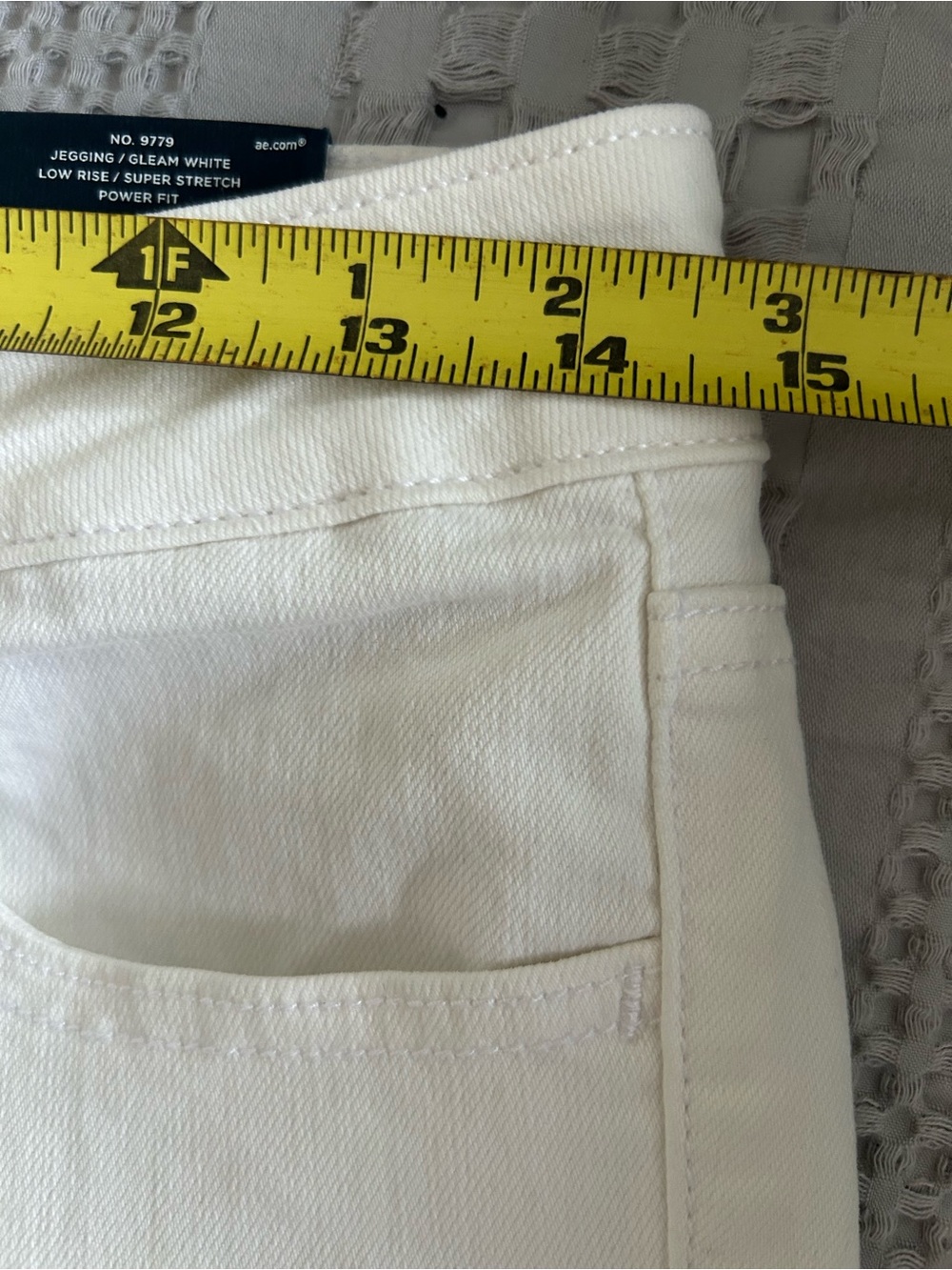 American Eagle Outfitters White Super Stretch Jegging Pants 4 Short Low Rise - Picture 12 of 13